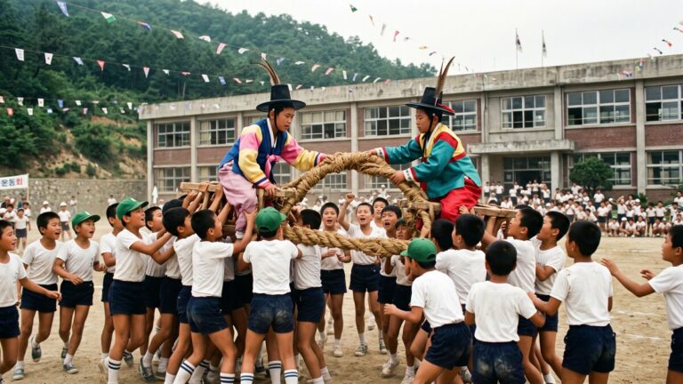 국민학교 운동회 차전놀이, 동채가 기울던 순간의 함성